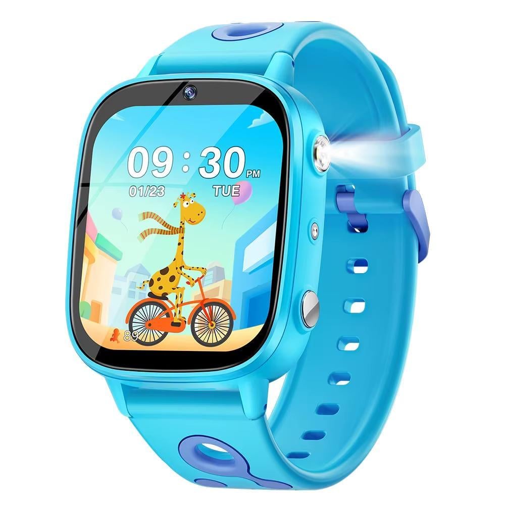 Смарт-часы детские Lemfo M-04 4G SIM GPS 16 Гб SOS видеосвязью Синий (35718219)