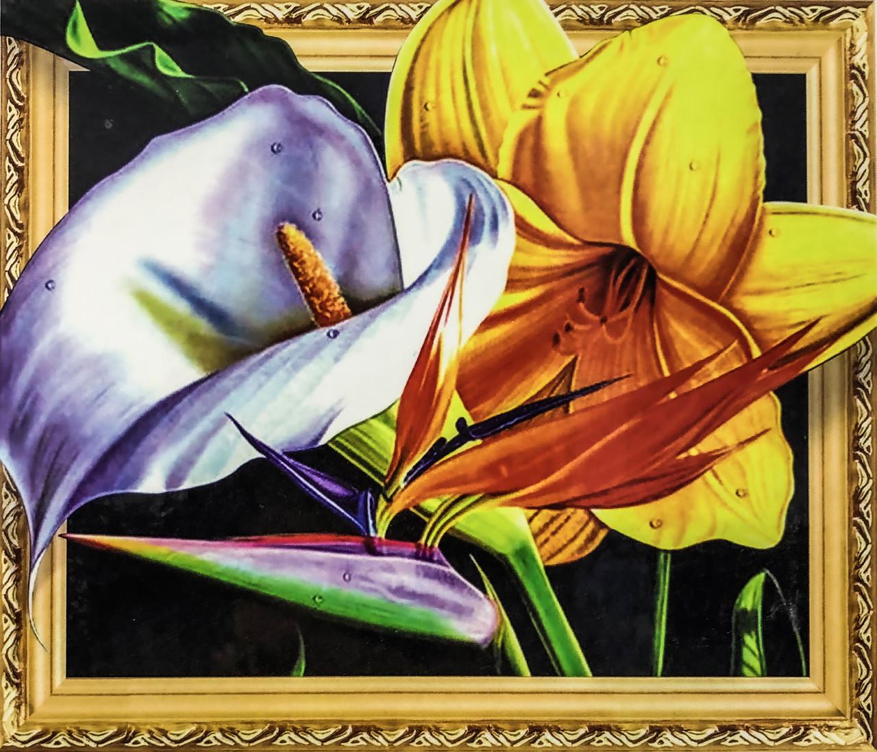 Набор алмазной вышивки на подрамнике Лилии и каллы 50x40 см (АЛП-175)