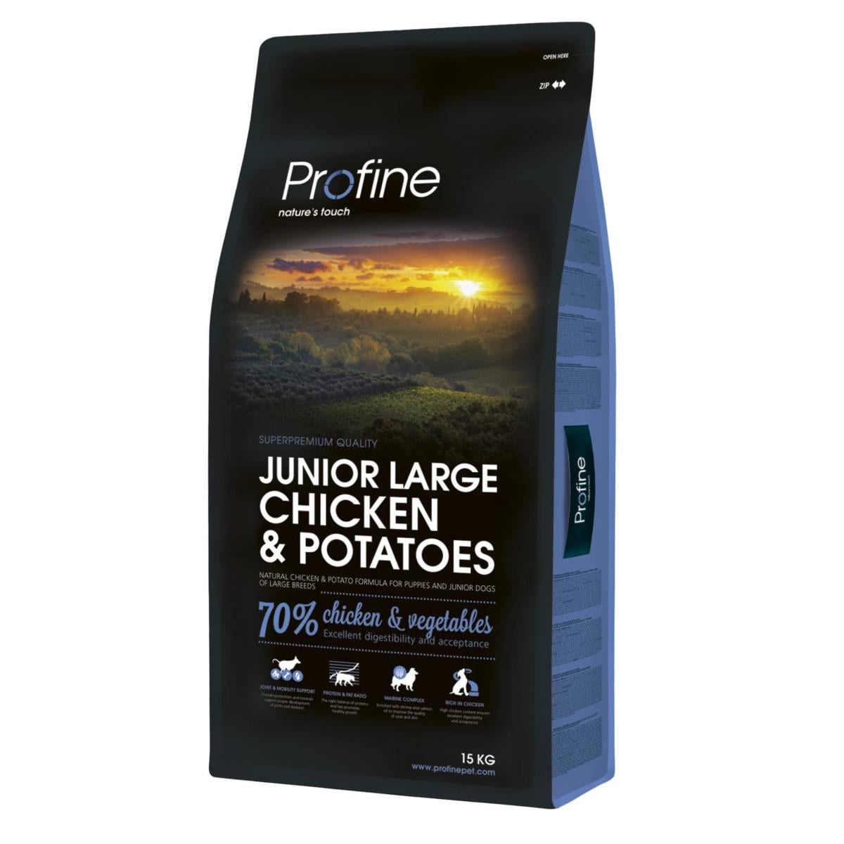 Корм сухой Profine Junior Large Chicken с курицей и картофелем для щенков и молодых собак крупных пород 15 кг (8595602517381)