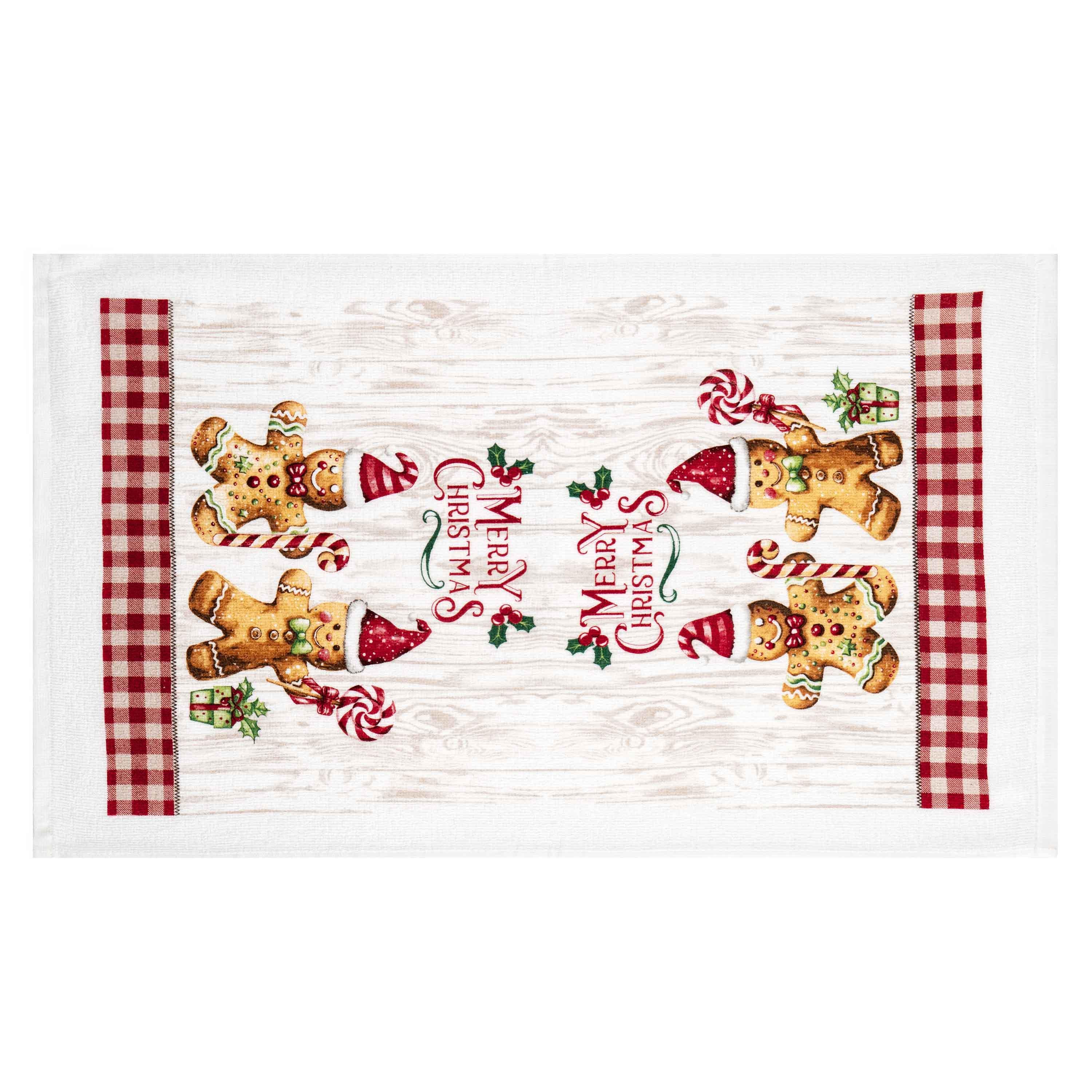 Набор полотенец Ardesto Christmas Gingerbread 2 шт. 38x63 см Красный (ART3863HG)