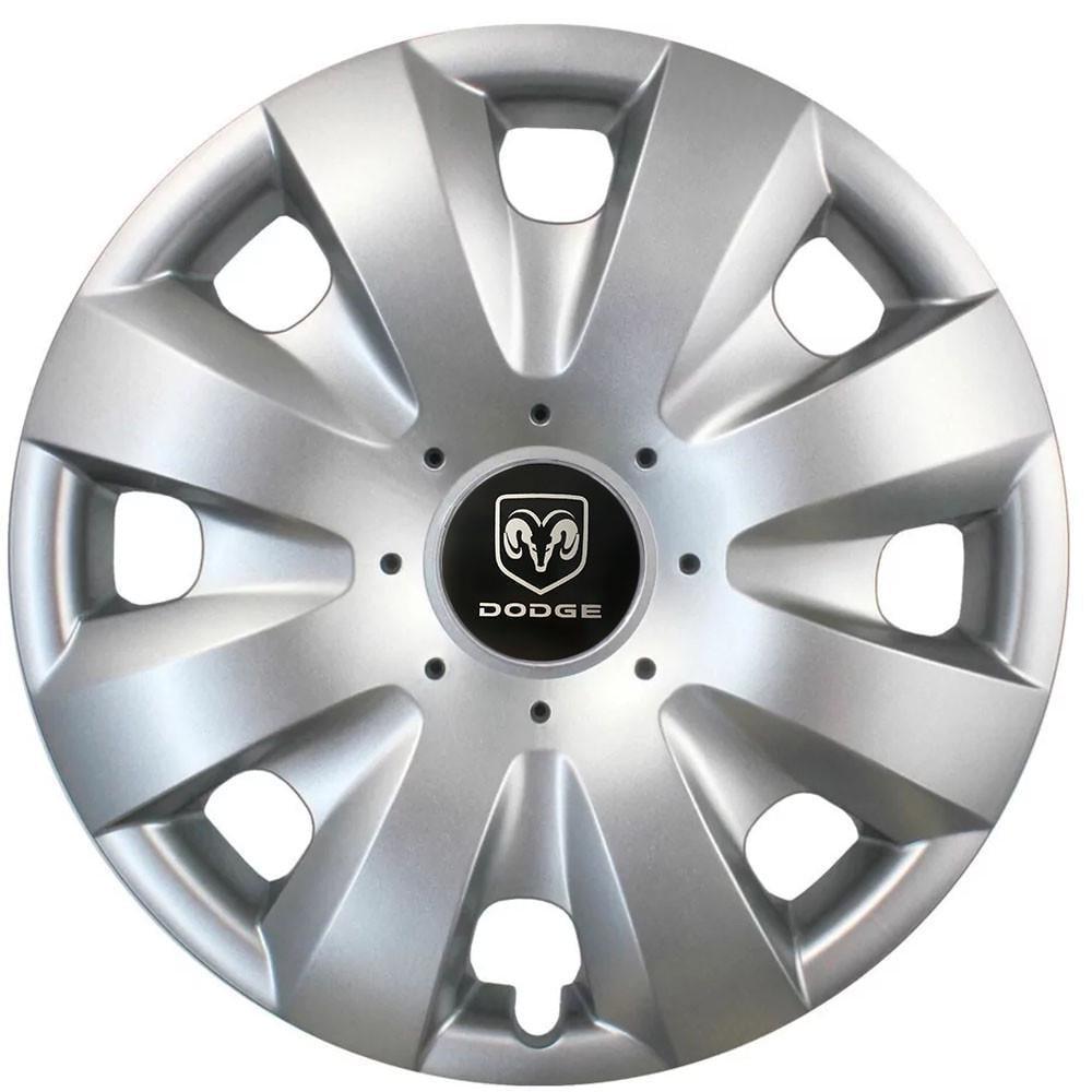 Колпаки SJS 321 с логотипом Dodge R15 4 шт. Серебристый