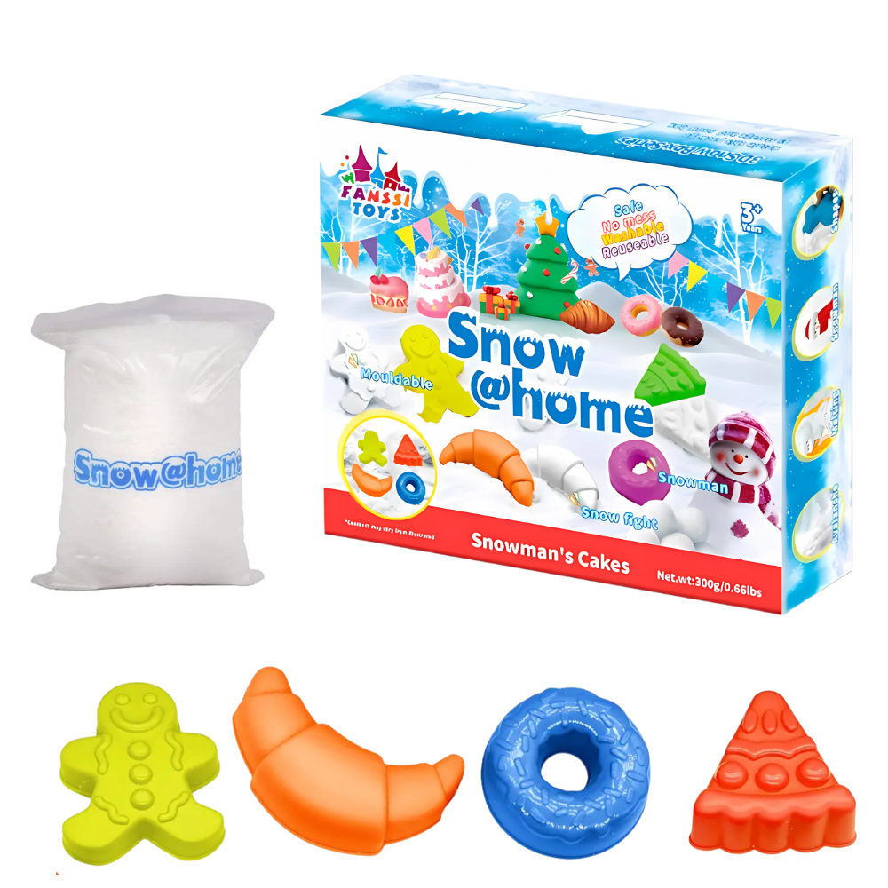 Снег песок кинетический для детей Snowman's Cakes для лепки набор для творчества