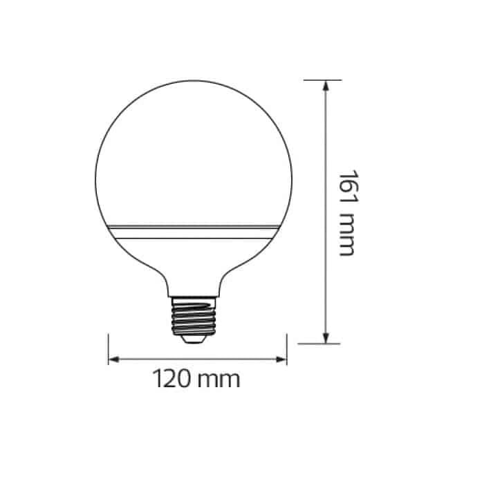 Світлодіодна лампа Horoz Electric Globe-20 20W E27 4200K - фото 2