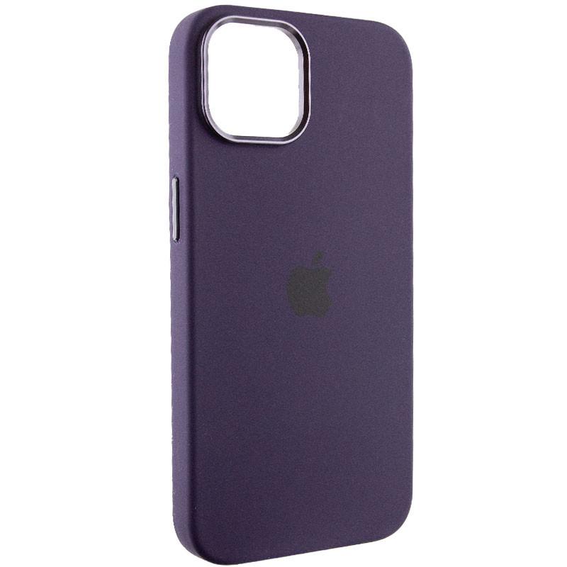 Противоударный чехол Silicone Case Metal Buttons (AA) для Apple iPhone 13 (6.1") Фиолетовый / Elderberry - фото 1