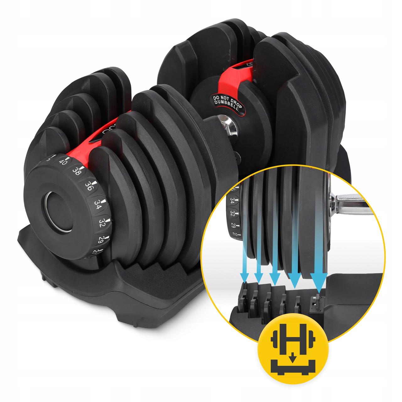 Гантеля з регульованою вагою 4FIZJO Premium 5-40 кг (P-5907739319210) - фото 3 Гантеля з регульованою вагою 4FIZJO Premium 5-40 кг (P-5907739319210) - фото 3