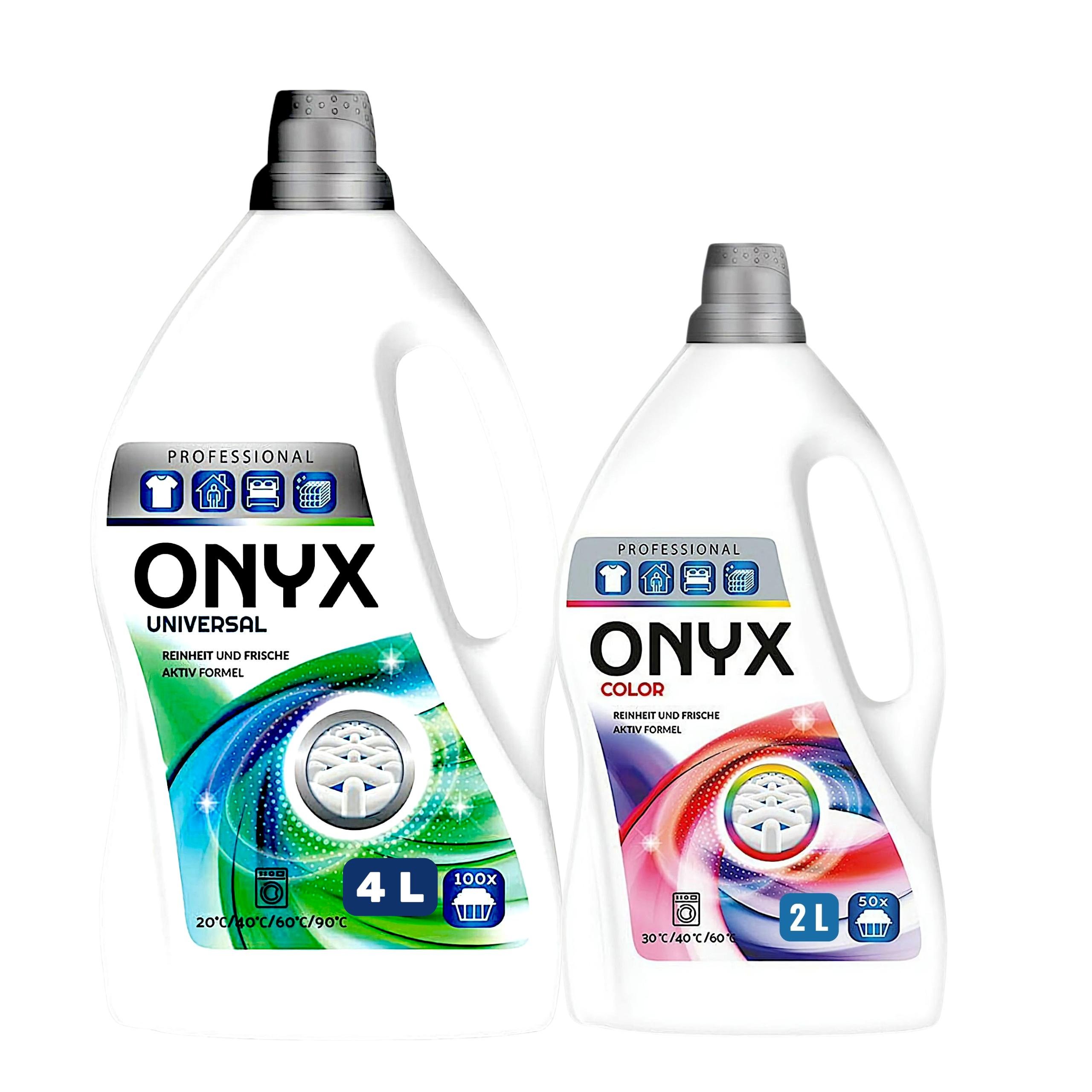 Набор геля для стирки цветной одежды Onyx Professional Universal 4 л 100 стирок и Color 2 л 50 стирок (999997/0307)