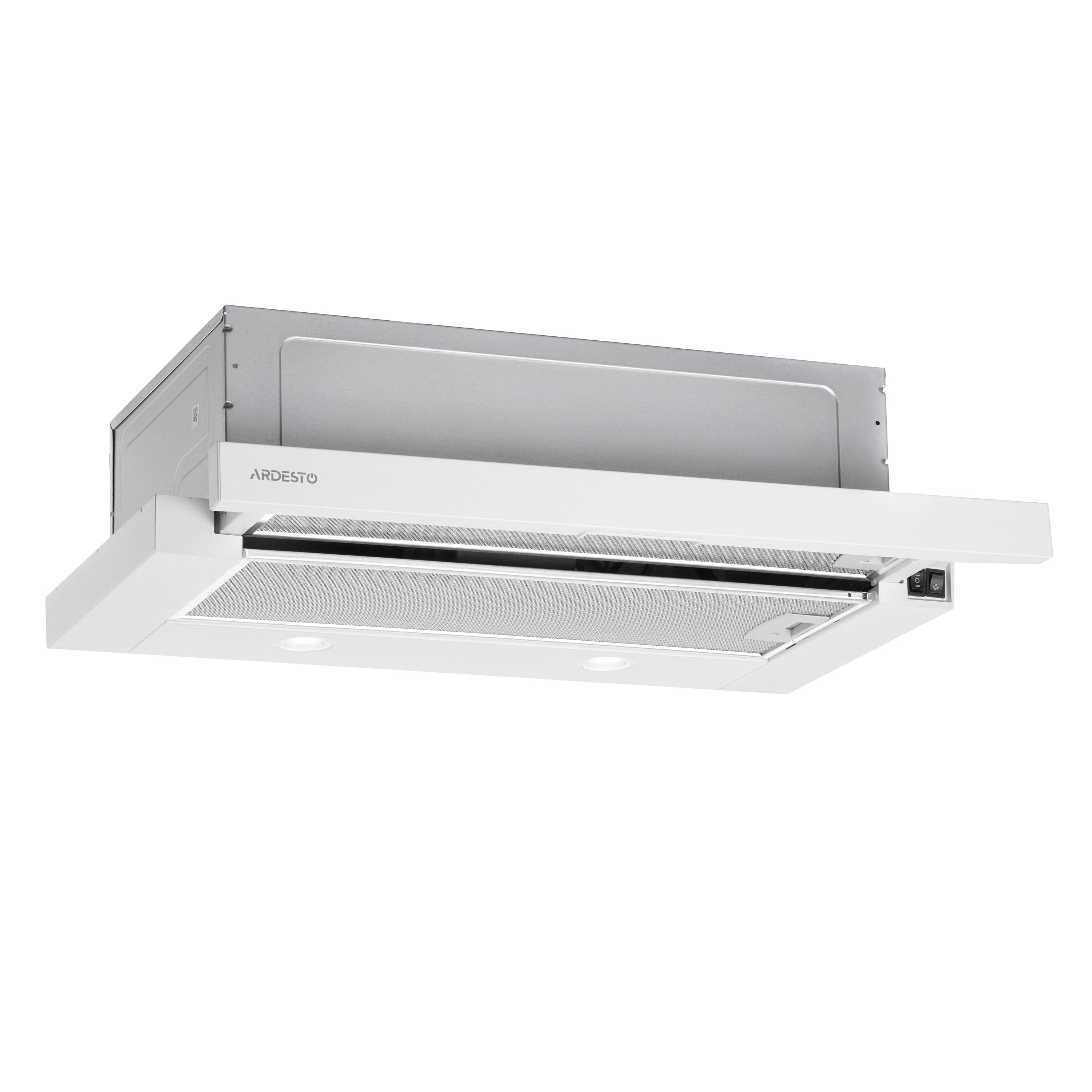 Вытяжка телескопическая встраиваемая Ardesto HT-F700MW 90 Вт 450 м³/ч Белый (30835952)