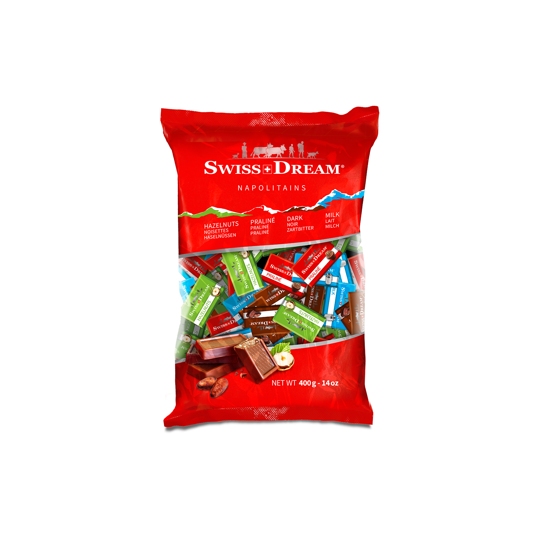 Шоколад SwissDream Napolitains mix classic bag SD106 400 г