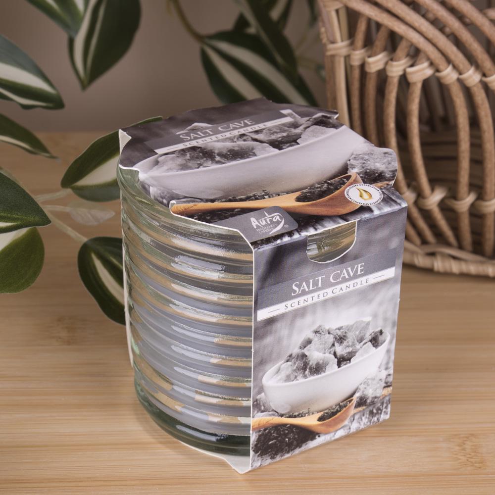 Арома свеча в ребристом стакане Salt cave (3651-14)