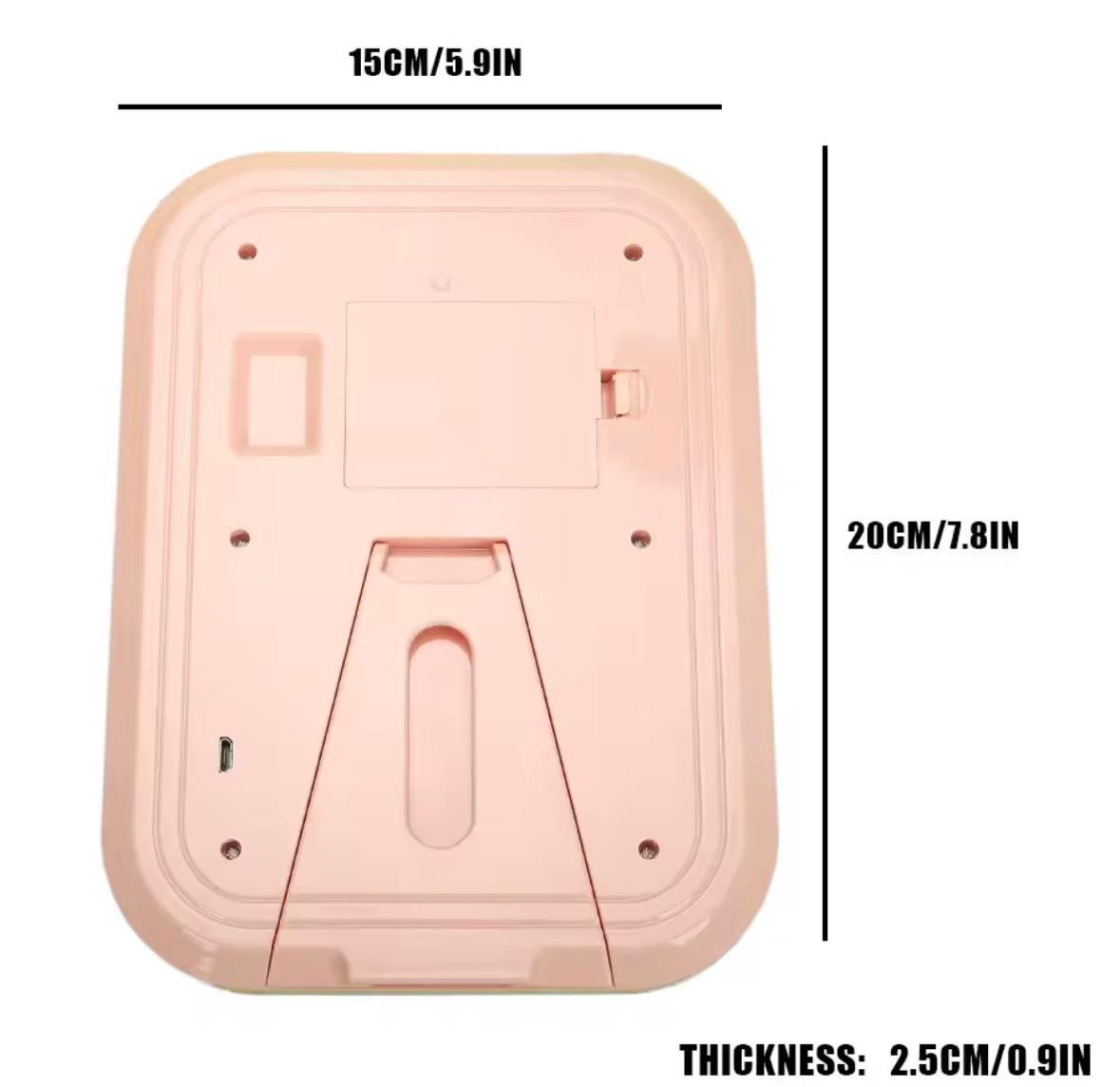 Косметическое зеркало для макияжа USB с LED подсветкой JG 002 Розовый (2e805afc) - фото 5 Косметическое зеркало для макияжа USB с LED подсветкой JG 002 Розовый (2e805afc) - фото 5