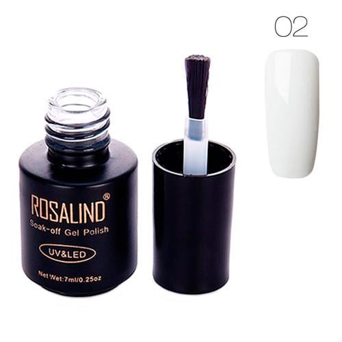 Гель-лак для ногтей маникюра Rosalind 7 мл шеллак для UV LED 02 White (312847)