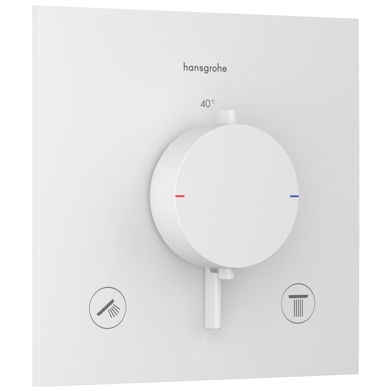 Наружная часть смесителя Hansgrohe Ecostat Comfort 33711700 с термостатом Белый (257623)