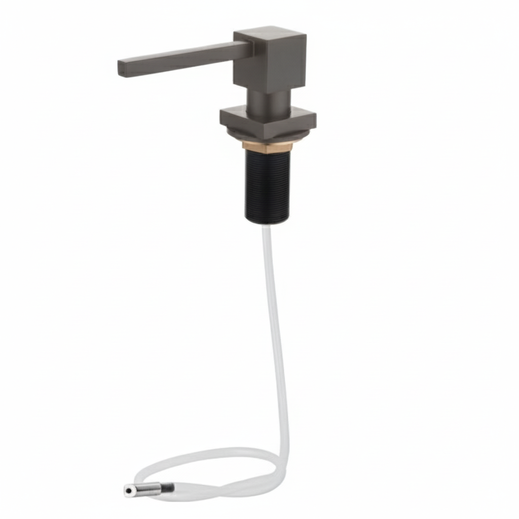 Дозатор для кухонной мойки врезной Nett DTGr-300 с трубкой Графитовый (2999643058)