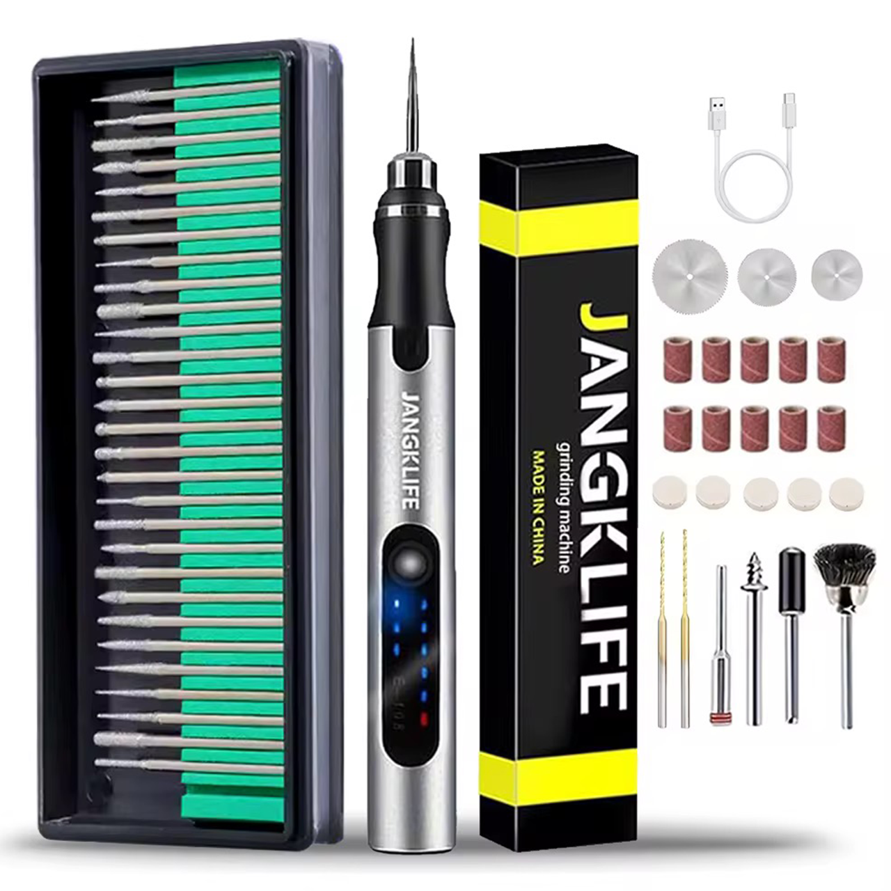 Гравер аккумуляторный Jangklife с насадками 55 шт. (1801385)