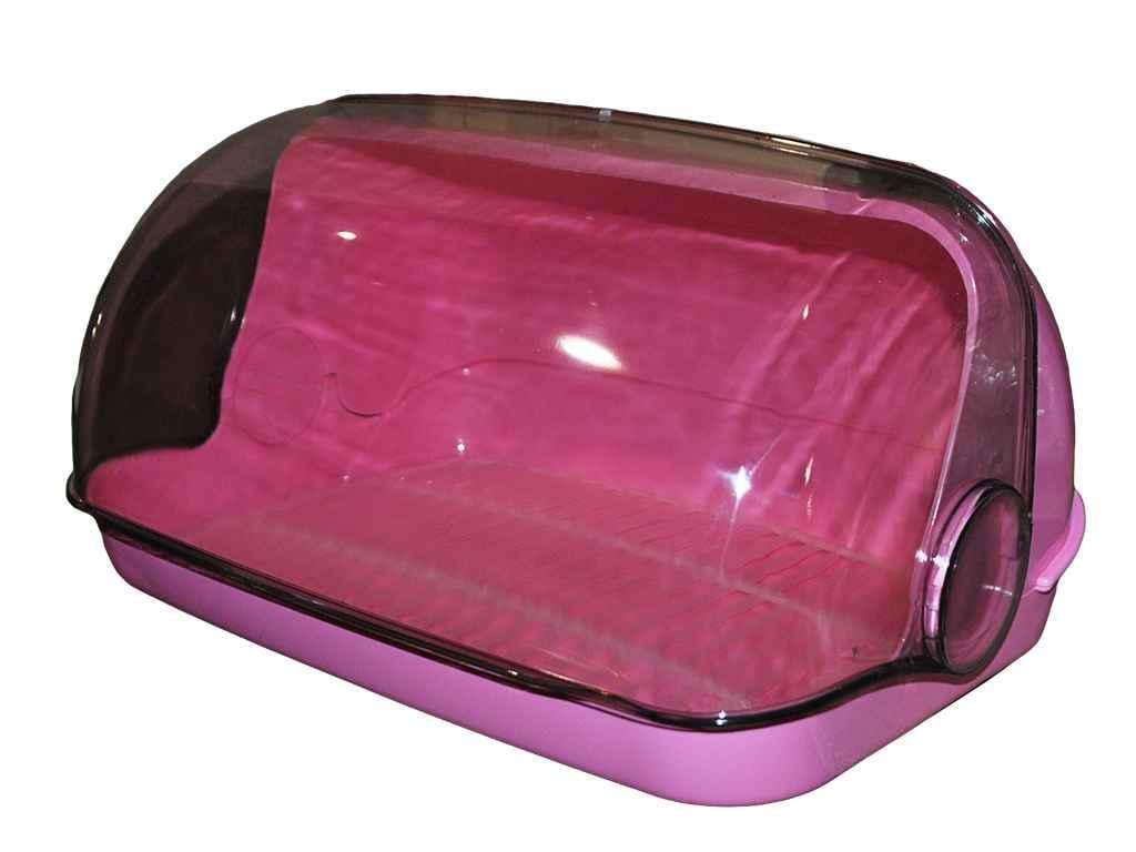 Хлебница Консенсус пластиковая маленькая 330x255x175 мм Розовый (102676)