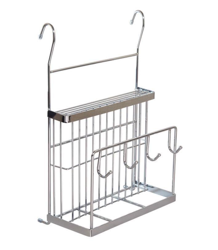 Полиця Lemax для ножів та дощок з гачками Хром (MX-427)