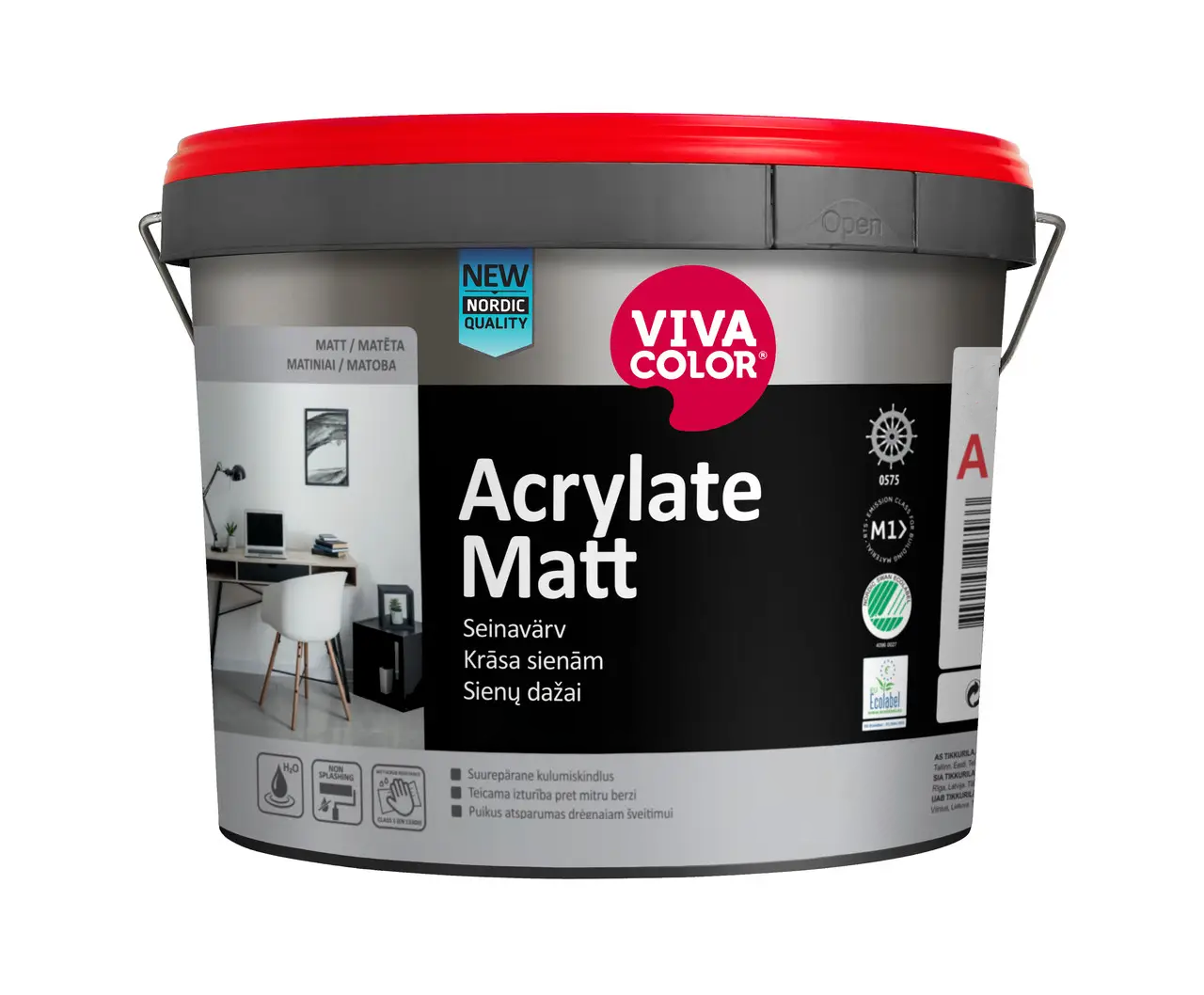 Краска износостойкая акрилатная для стен Vivacolor Acrylate Matt 0,9 л (2148632325) Краска износостойкая акрилатная для стен Vivacolor Acrylate Matt 0,9 л (2148632325)