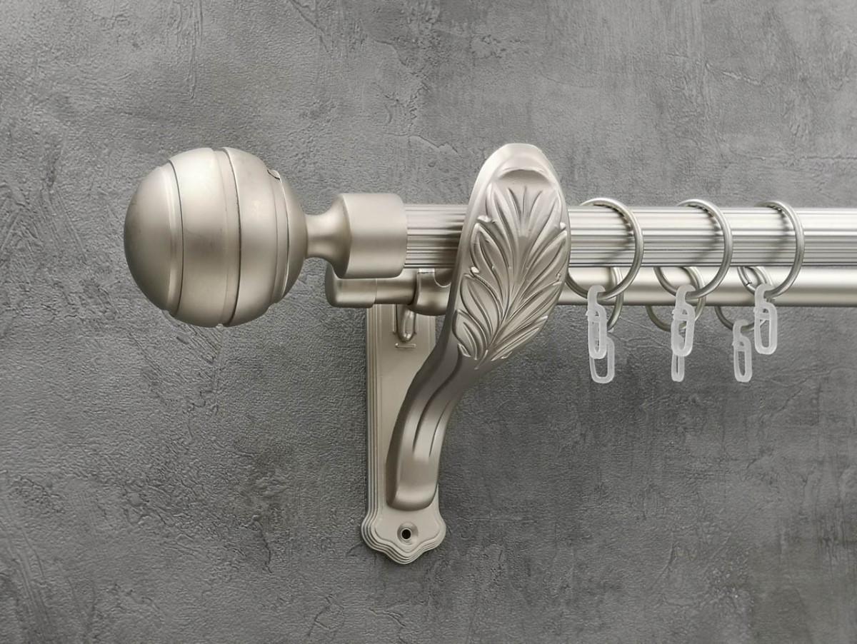 Карниз Quadrum EM235 рифлена штанга подвійний ретро 25/19 мм 160 см Сатин (272282211)