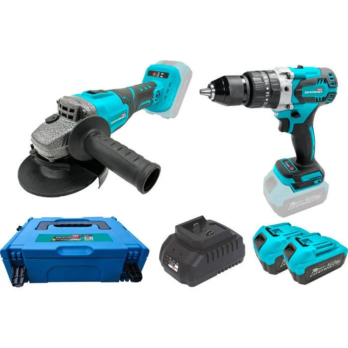 Набор аккумуляторных инструментов Grand №2 МШУ-20BL/PRO & ДА-20/13UBL - фото 3