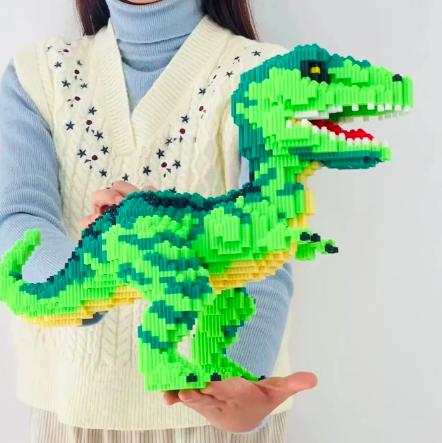 Конструктор для детей 3D Тиранозавр блочный пластиковый игровой 5268 деталей 23х17 см (D-0109) - фото 2 Конструктор для детей 3D Тиранозавр блочный пластиковый игровой 5268 деталей 23х17 см (D-0109) - фото 2