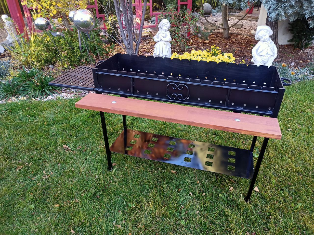 Мангал з решіткою на 20 шампурів зі сталі 4 мм (2341952297) - фото 6 Мангал з решіткою на 20 шампурів зі сталі 4 мм (2341952297) - фото 6