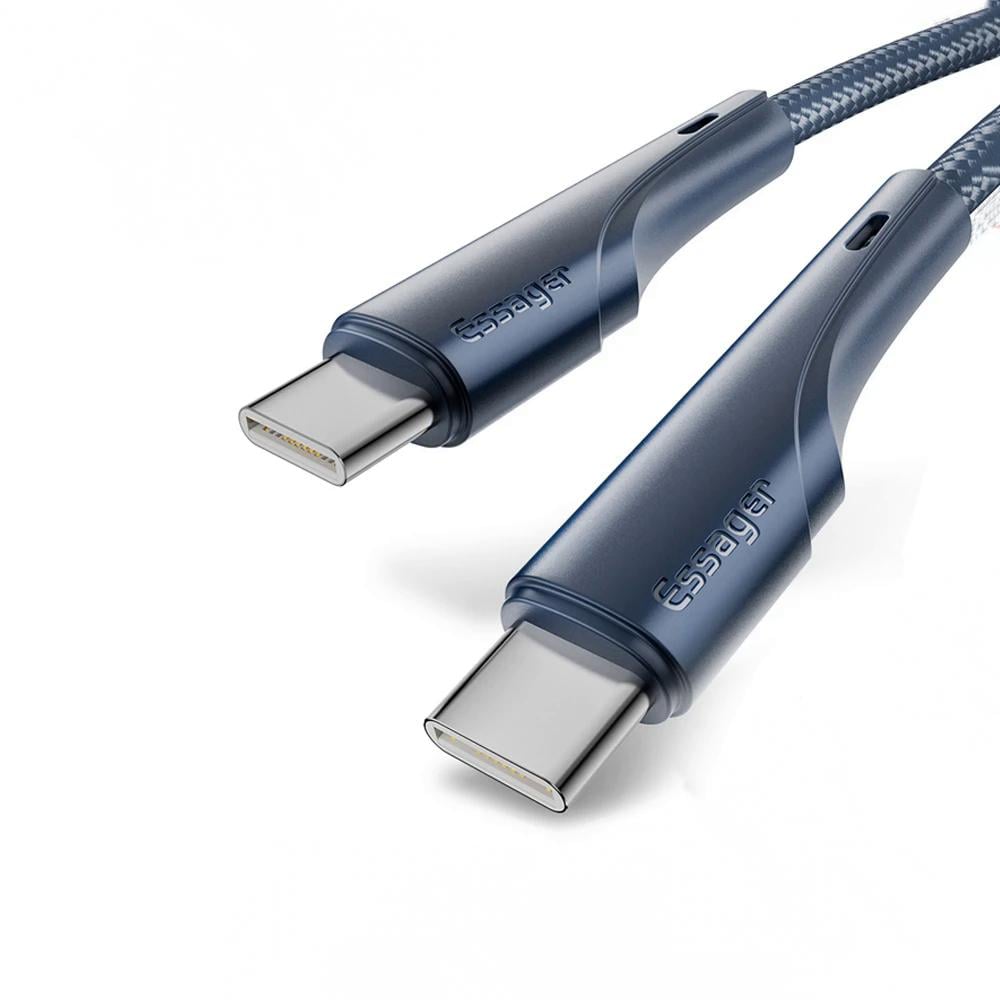 Кабель Essager Type-C PD100W 0,5 м Blue (230005)