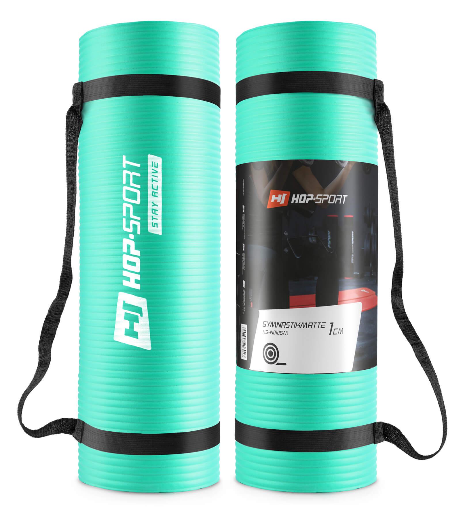 Мат для фітнесу та йоги Hop-Sport HS-N010GM 1 см Бірюзовий - фото 6 Мат для фітнесу та йоги Hop-Sport HS-N010GM 1 см Бірюзовий - фото 6