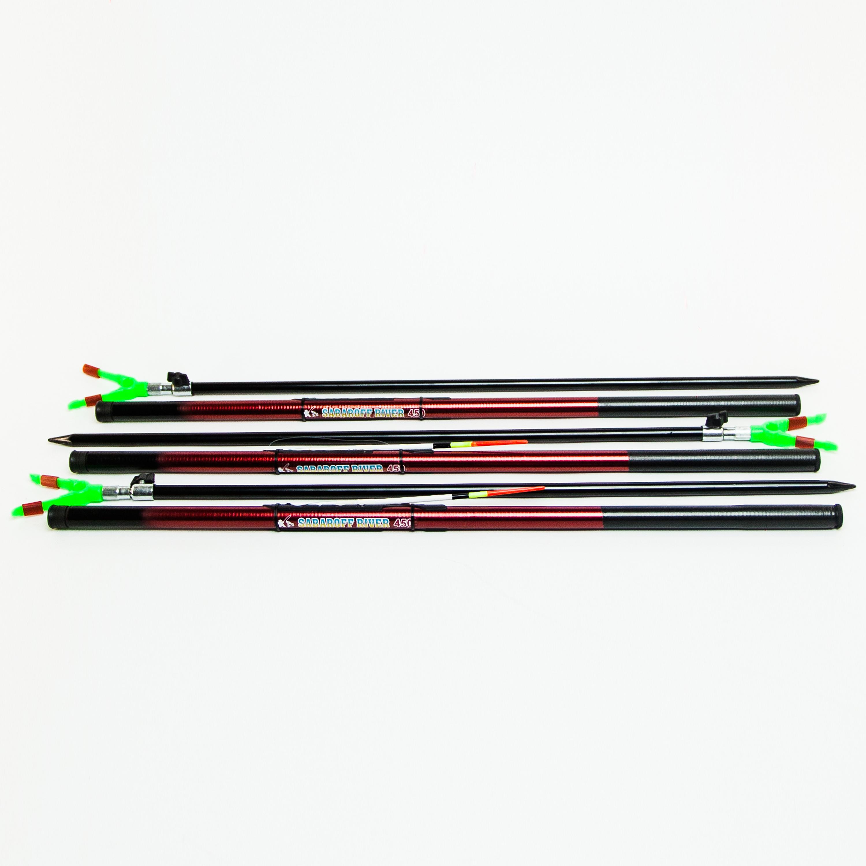 Удочки Джокер в сборе 4,5 м 3 шт. с подставками телескопическими