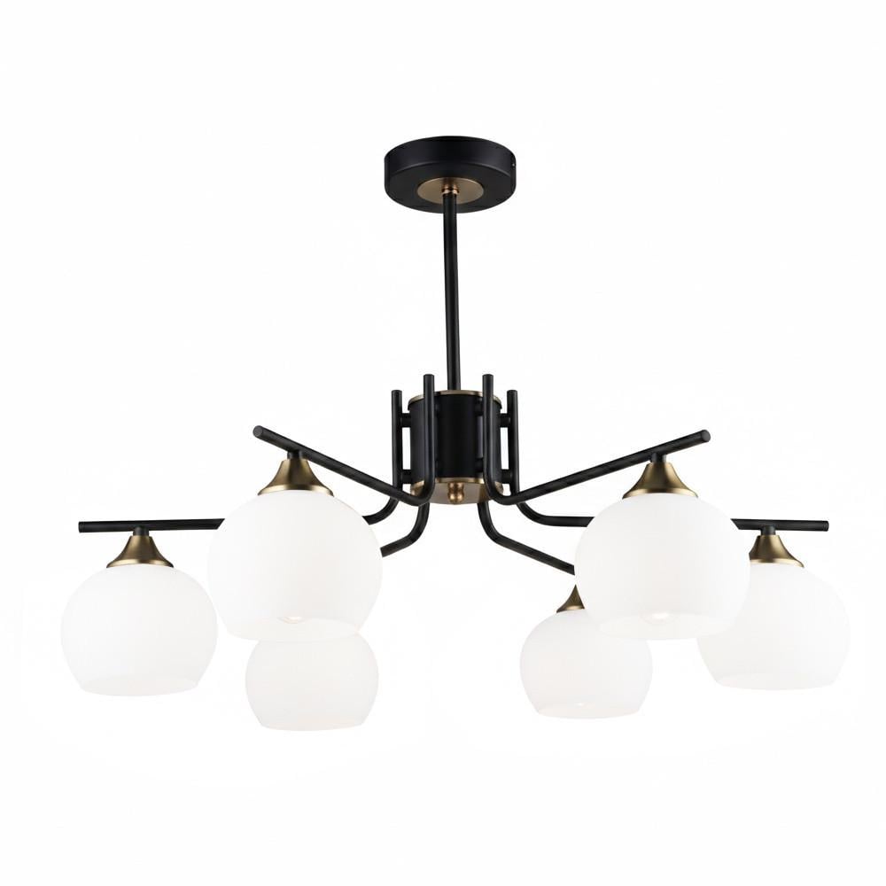 Люстра современная черная+медь SIRIUS B N6616/6 BK+COP (30302348)