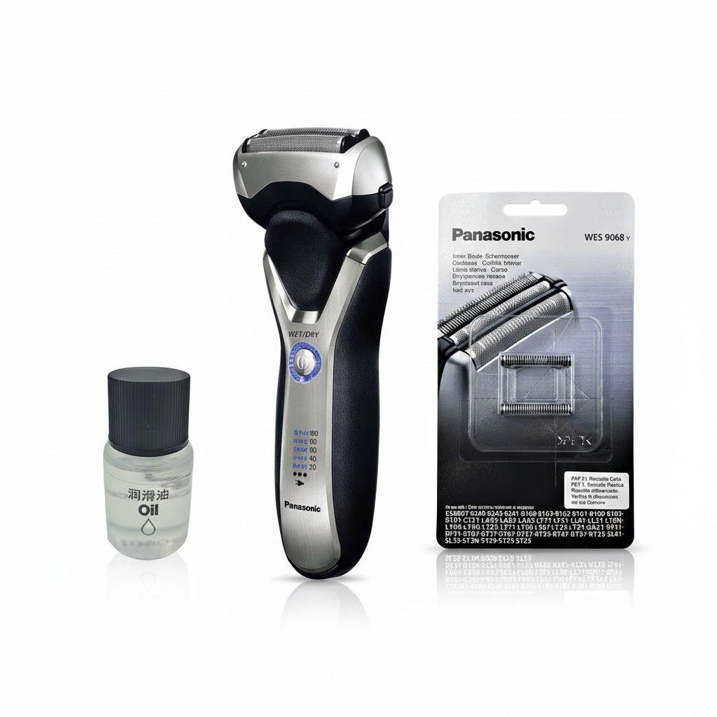 Электробритва Panasonic ES-RT77-S520-AS1 с дополнительным комплектом из лезвия WES-9068Y-1361 и маслом WES-8196X-7911 (32436343)