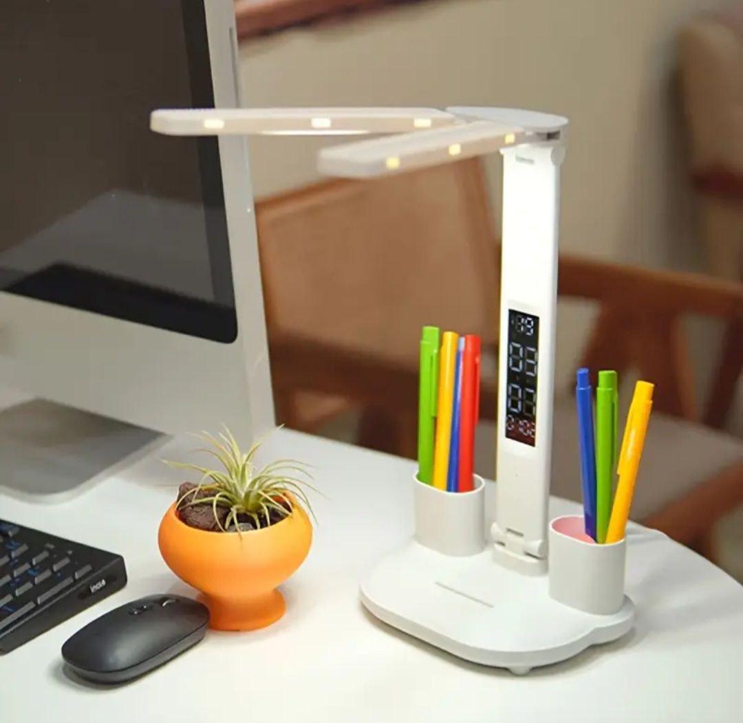 Настольная лампа светодиодная с двумя плафонами и дисплеем (Л-021) - фото 7