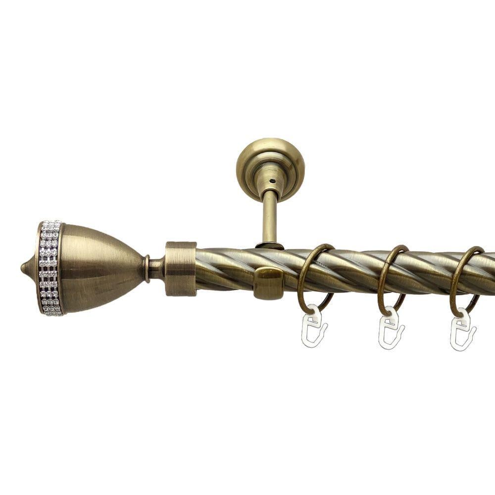 Карниз Orvit Этерния однорядный скрученный 25 мм 160 см Антик (00-00017695)