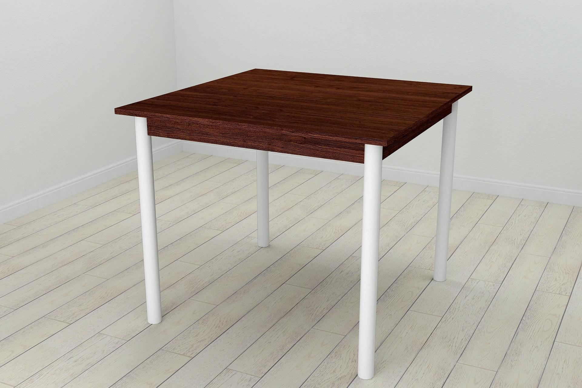 Стол кухонный Ferrum-decor Агата ДСП 16 мм 75x80x80 см Белый/Венге (FRD-105597)