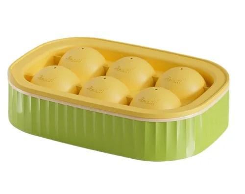 Форма для льоду Куля 6 комірок з кришкою Салатово-жовтий (НР051595) - фото 2 Форма для льоду Куля 6 комірок з кришкою Салатово-жовтий (НР051595) - фото 2