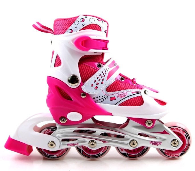 Ролики детские SuperPower PU р. 39-42 Малиновый (2T3003)