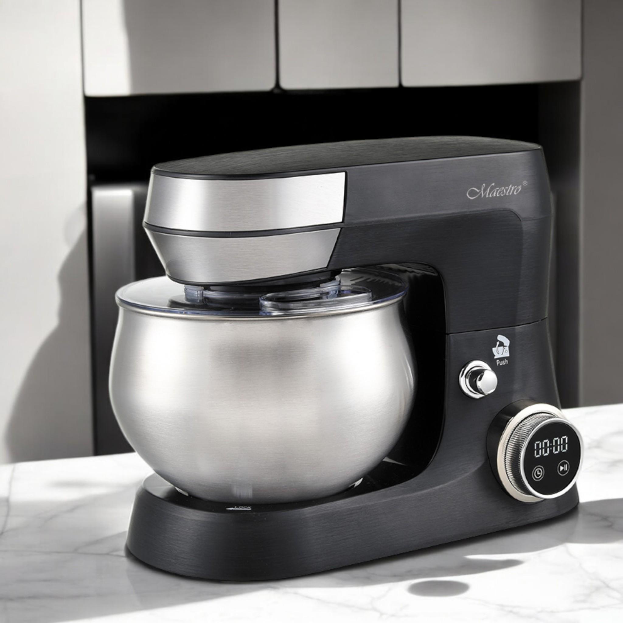 Міксер планетарний з чашею та LED-дисплеєм Maestro MR-558 2000 Вт 12 швидкостей Black (M_MR558Black) - фото 2