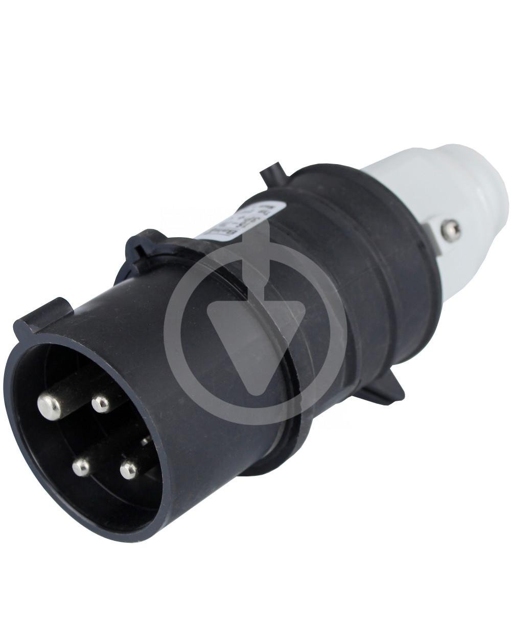 Вилка компресора VT 4х16А Чорний (14821337)