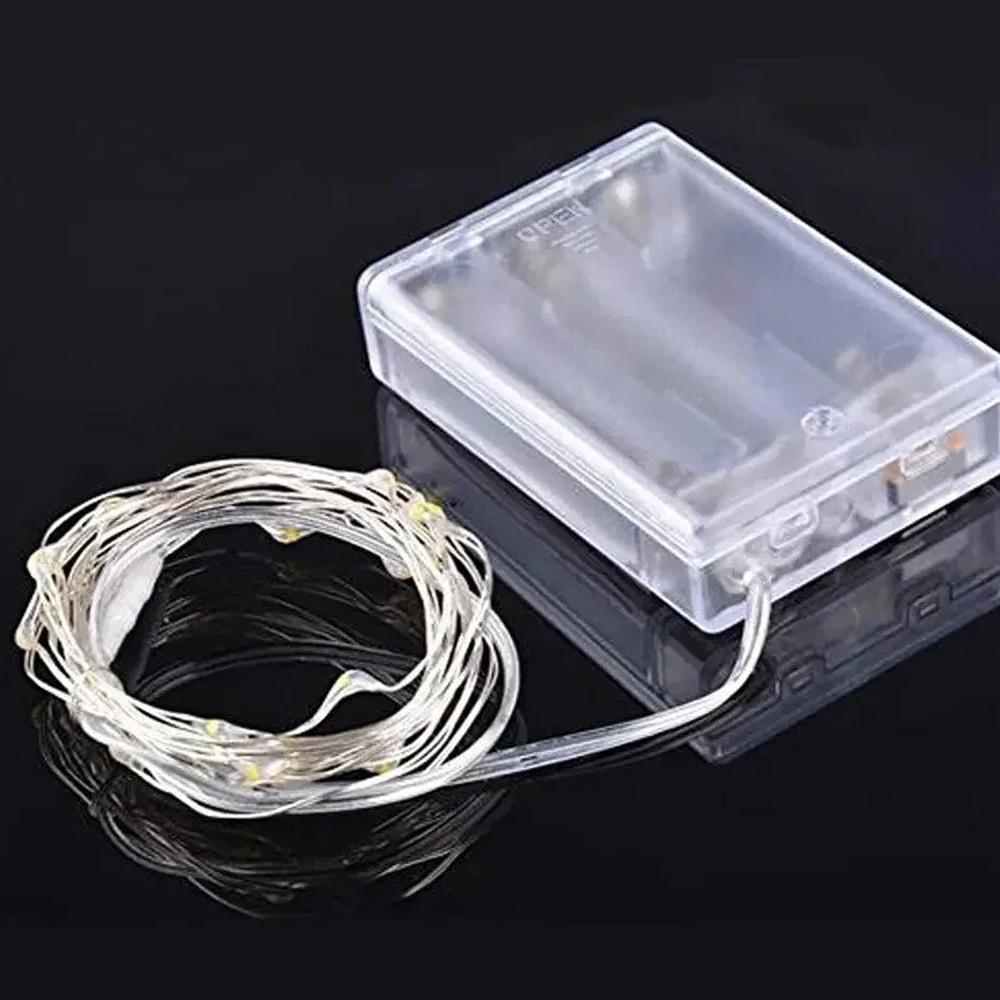 Гирлянда светодиодная Роса на батарейках 3 м статический режим 30 LED IP44 Мультиколор - фото 11