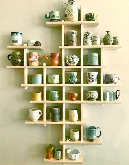 Полка для кружек из дерева Таламани Бланже (СДК-008801)