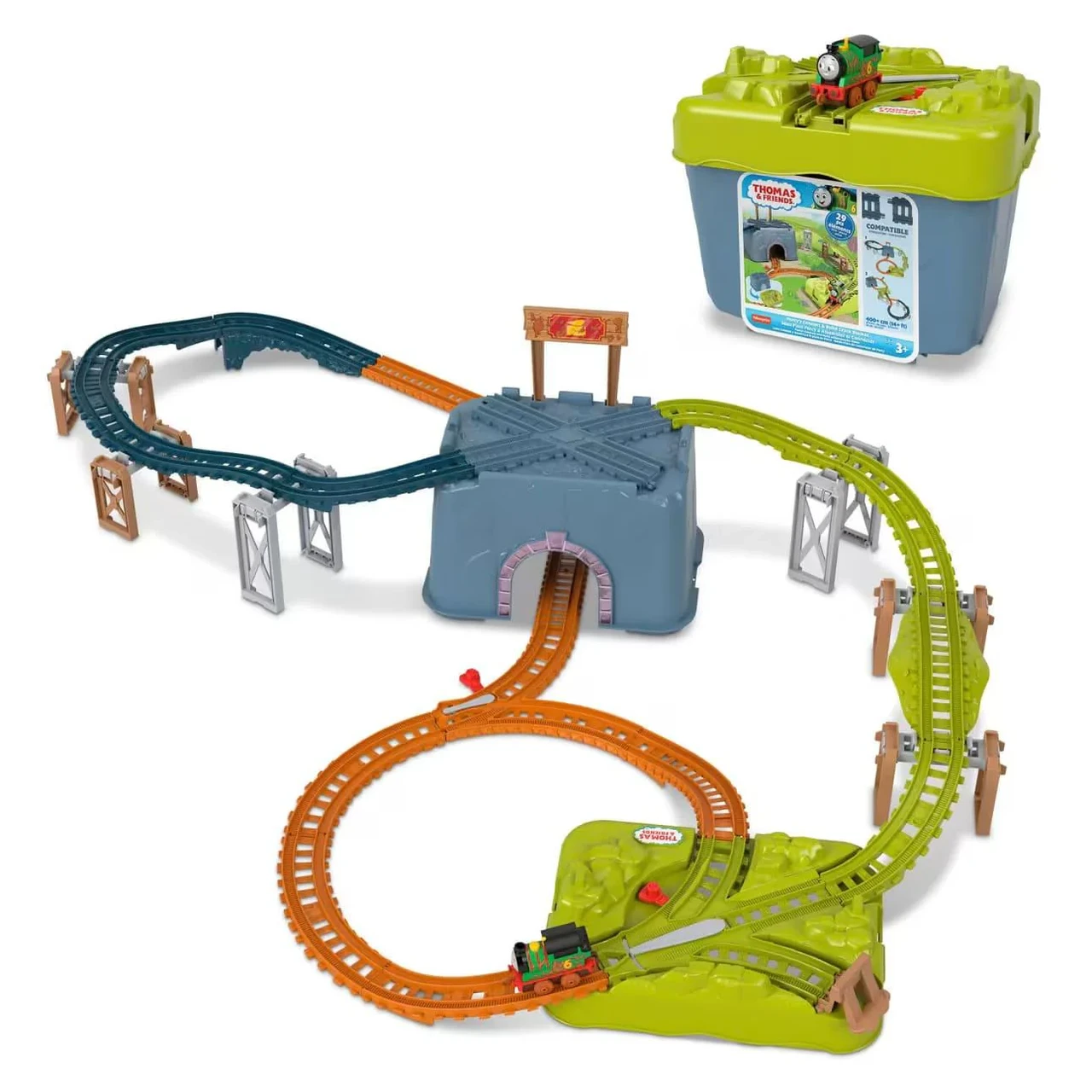 Детская железная дорога Thomas & Friends Fisher-Price Percy's Connect & Build Track Bucket (HTG34)