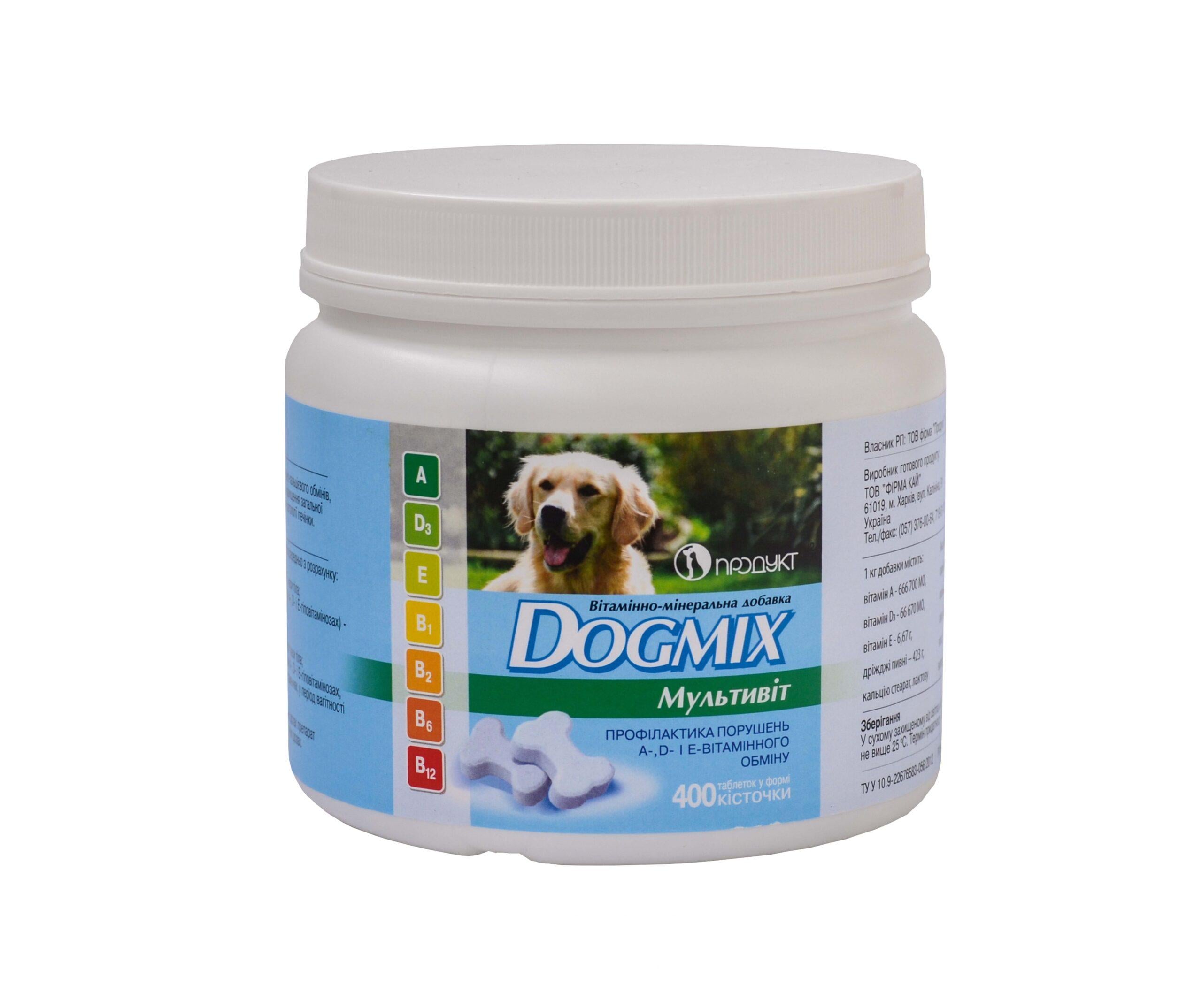 Добавка витаминно-минеральная Dogmix Мультивит 400 таб. (13000104)