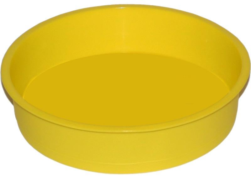 Форма силіконова кругла Ø 24,5 см висота 6 см Жовтий (HH-132)
