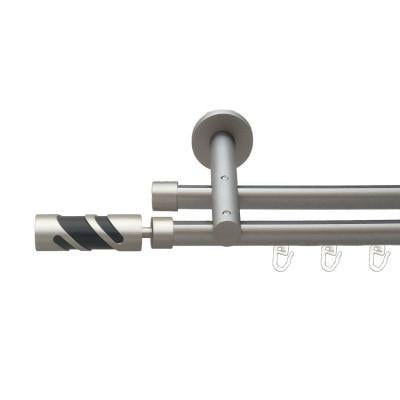 Карниз трубчатый двухрядный Orvit Сиена реверсивный 19/19 мм 160 см Сатин (009-2531)