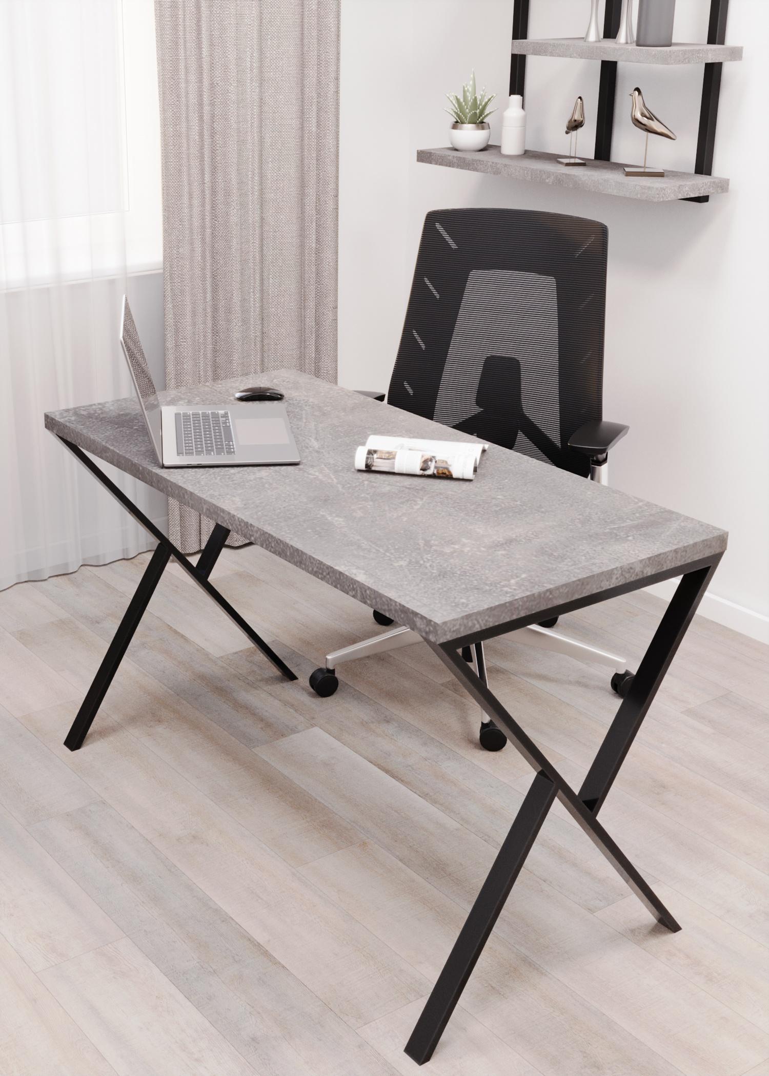 Стіл письмовий Loft Серія 16 1200х600х32 мм Бетон