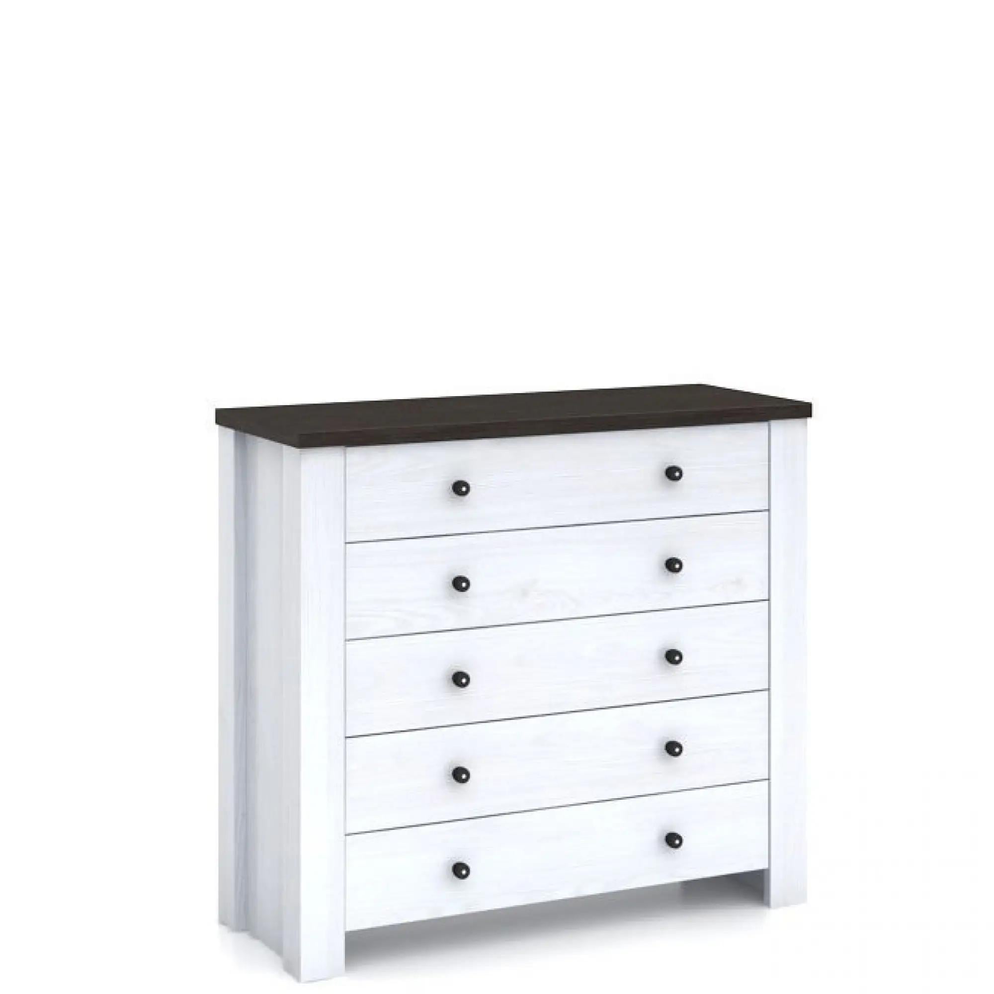 Комод в гостиную ВМК Антверпен II KOM5S телескопы Ясень снежный/Дуб мореный (VM-10042)