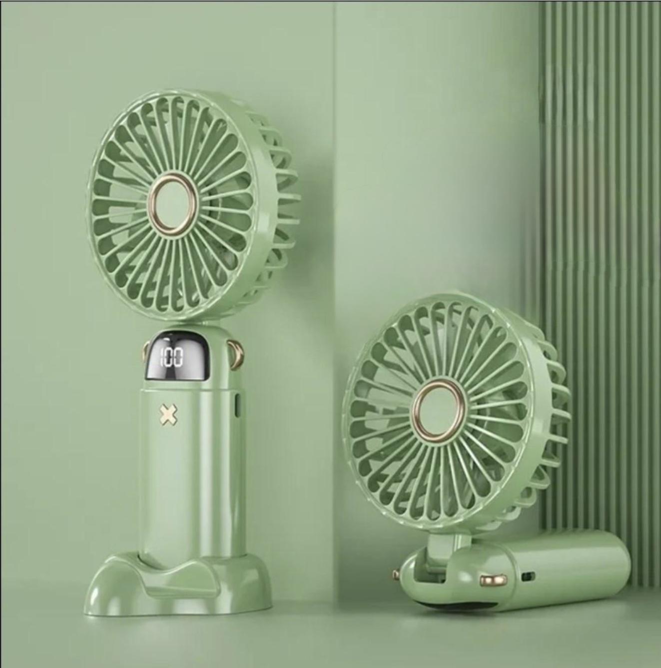 Вентилятор міні акумуляторний 5 швидкостей з підставкою для телефону 3000 mAh - фото 2 Вентилятор міні акумуляторний 5 швидкостей з підставкою для телефону 3000 mAh - фото 2