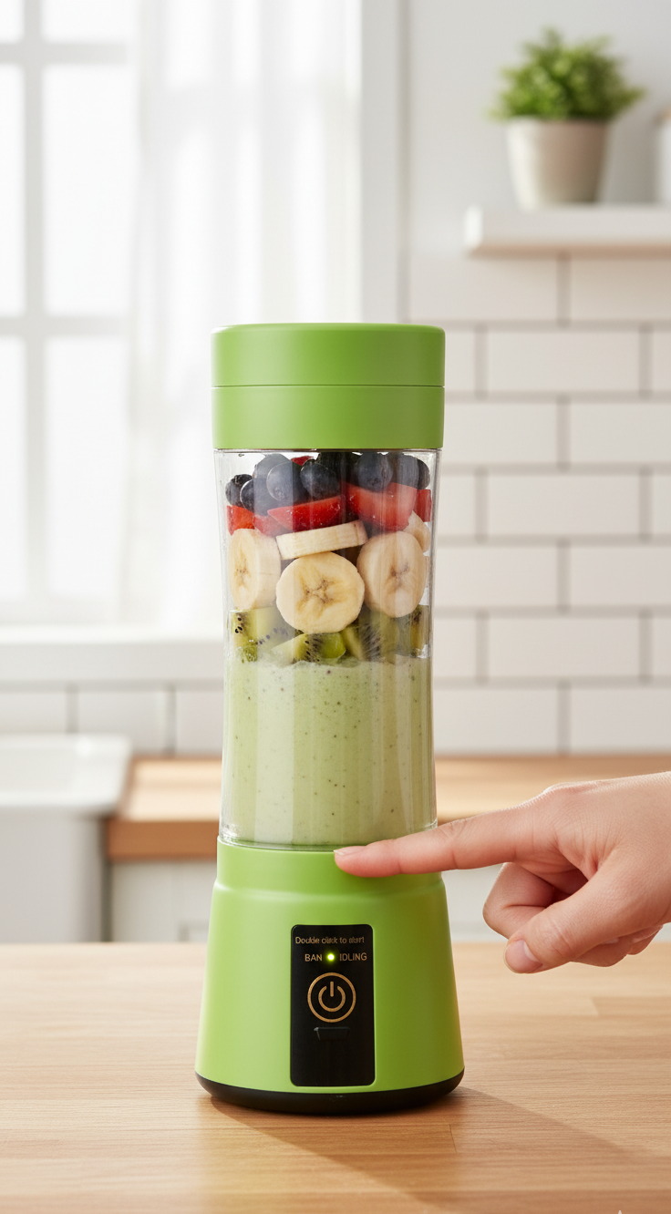 Блендер бутылка USB Rechargeable 380 мл Зеленый (30481) - фото 2 Блендер бутылка USB Rechargeable 380 мл Зеленый (30481) - фото 2