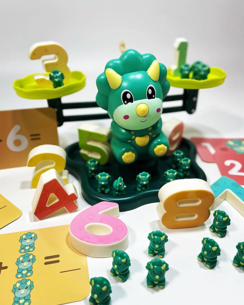 Балансир 4Fun Game Club Дино 27266 18/2 мелодии и звуки/30 карт/19 динозавриков/10 цифр - фото 4