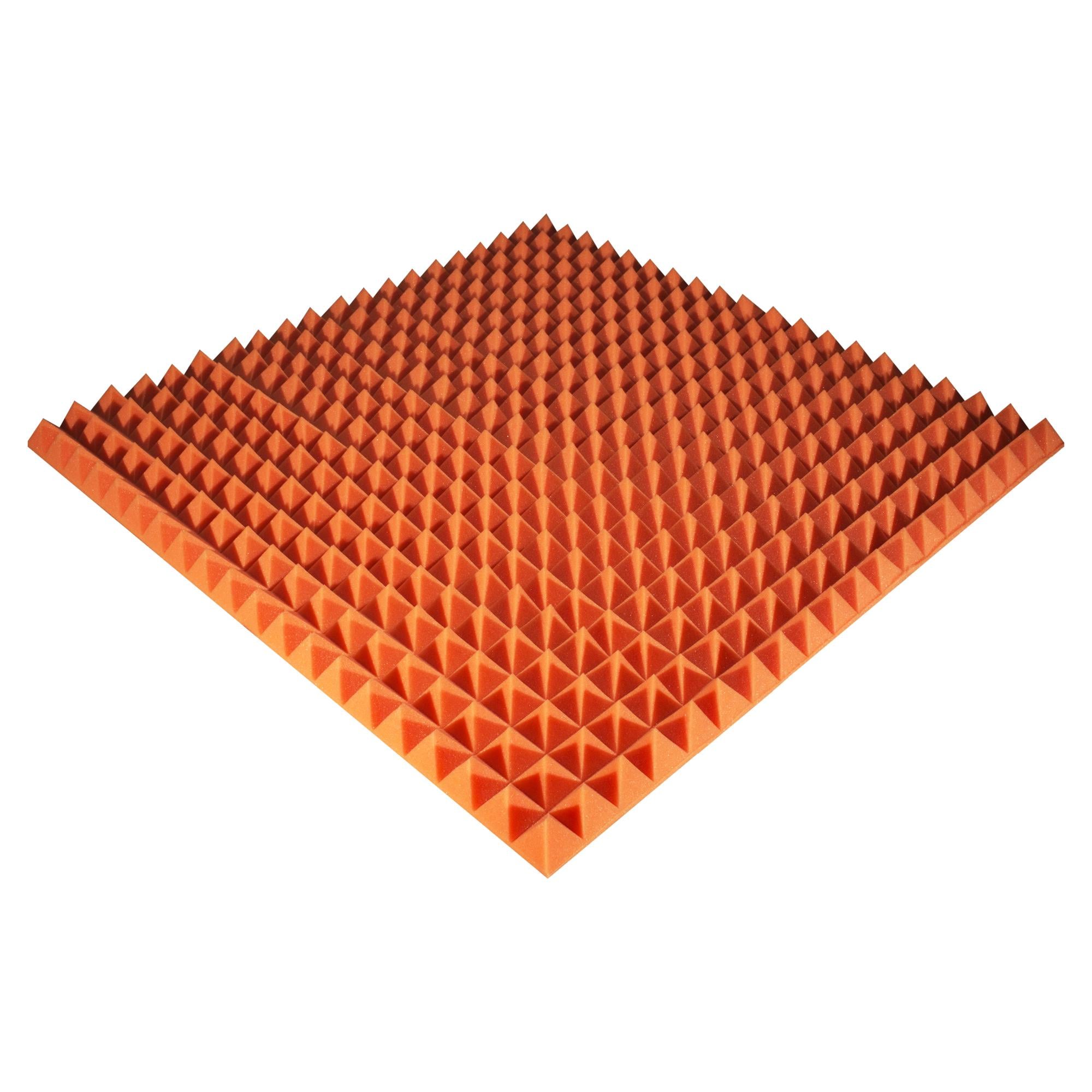 Панель из акустического поролона Ecosound Pyramid Color 50 мм 100x100 см Оранжевый (347)