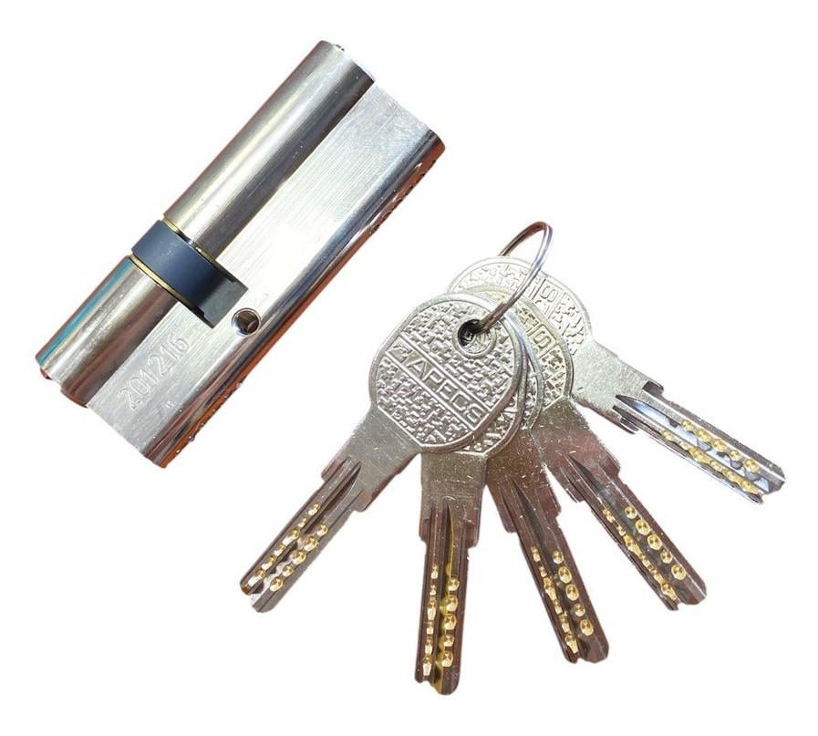 Цилиндр для замков Apecs Premier QM 80 50х30 мм NI (5392)